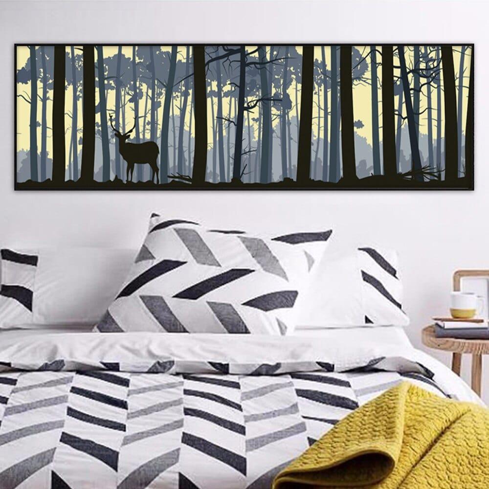 Shop 0 Elegant Poetry Modern Landscape Paintings Art Forest Trees Banner Canvas Painting Art Print Poster Wall Paintings Bedroom Decor Mademoiselle Home Decor