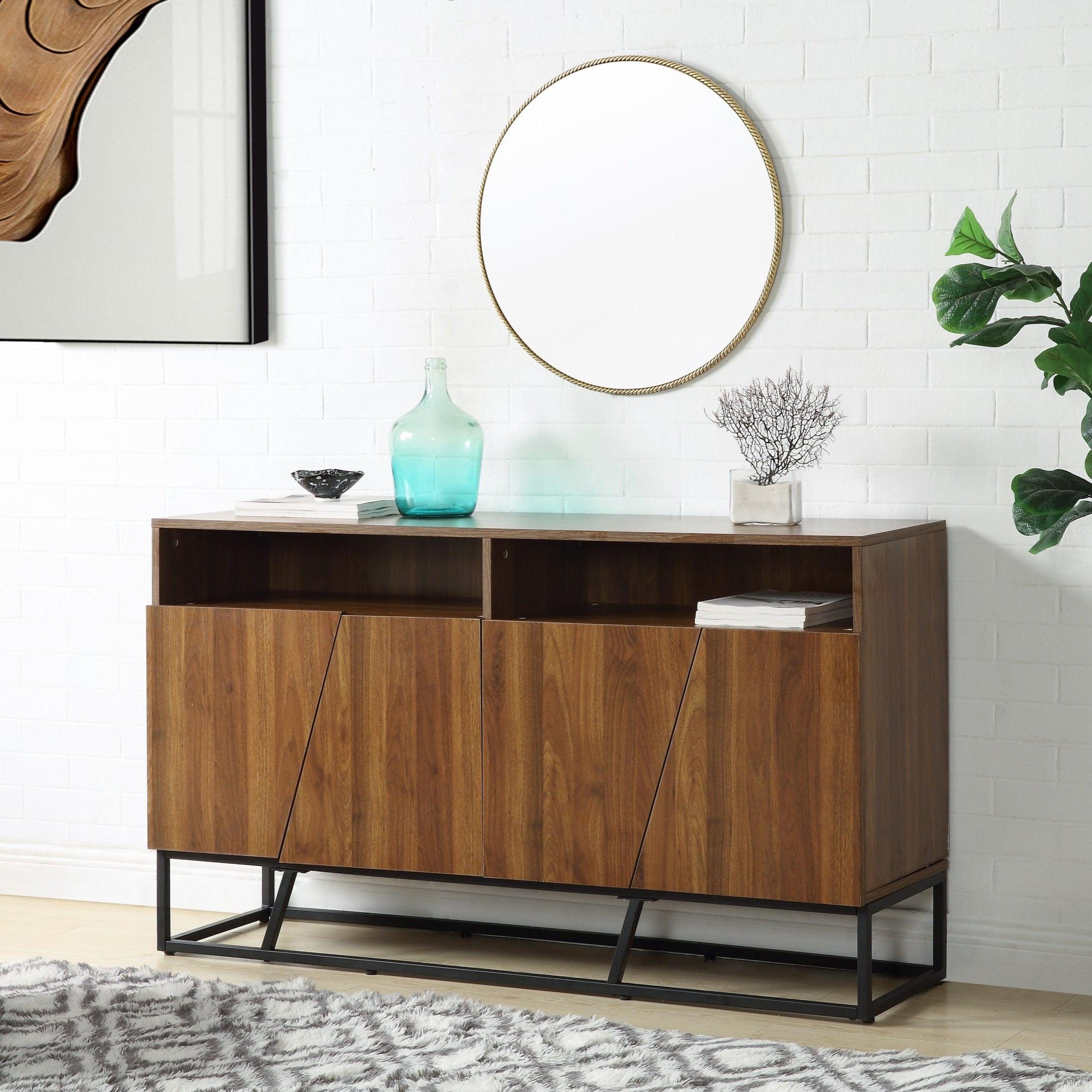 Shop ACME Walden Console Table in Walnut Finish AC00795 Mademoiselle Home Decor