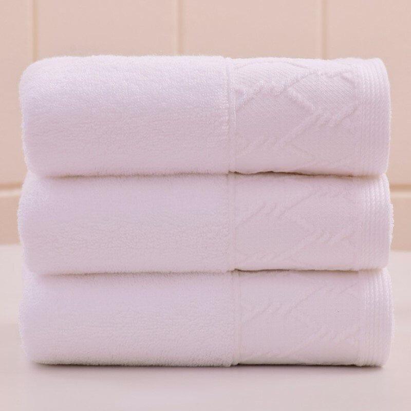 Shop 0 YT white / 35x75cm 3pcs 3pcs/set Pure Cotton Towel Super Absorbent Face Hand Towels 35X75cm Thick Soft Bathroom Towels Comfortable Bath Towels White Red Mademoiselle Home Decor