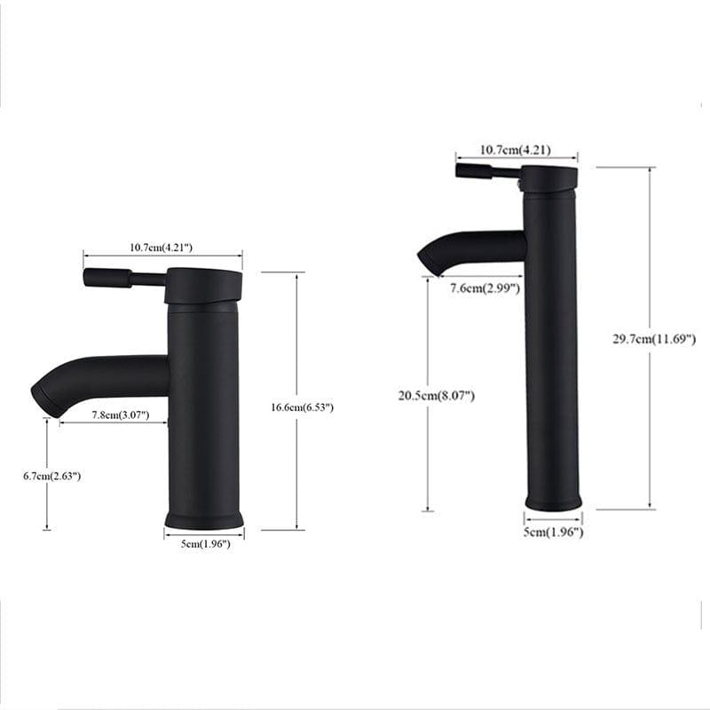 Shop 0 Hownifety Black Bathroom Faucet Hot Cold Water Sink Mixer Tap Stainless Steel Paint Basin Faucets Single Hole Tapware Mademoiselle Home Decor