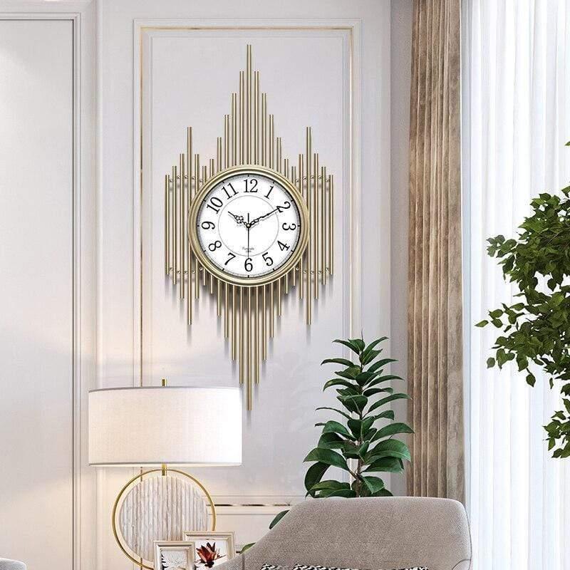 Shop 0 Silent Wall Clock Modern Design Living Room Iron Silent Movement Wall Clock Large Nordic Simple Reloj De Pared Home Decoration Mademoiselle Home Decor