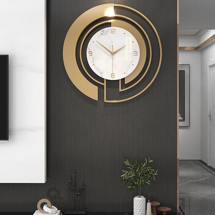 Shop 0 Round Wall Clock 45cm Glass Mirror Luxury Wall Clock Modern Design Metal Art Silent Clocks Hanging Watch Living Room Home Decor Mademoiselle Home Decor