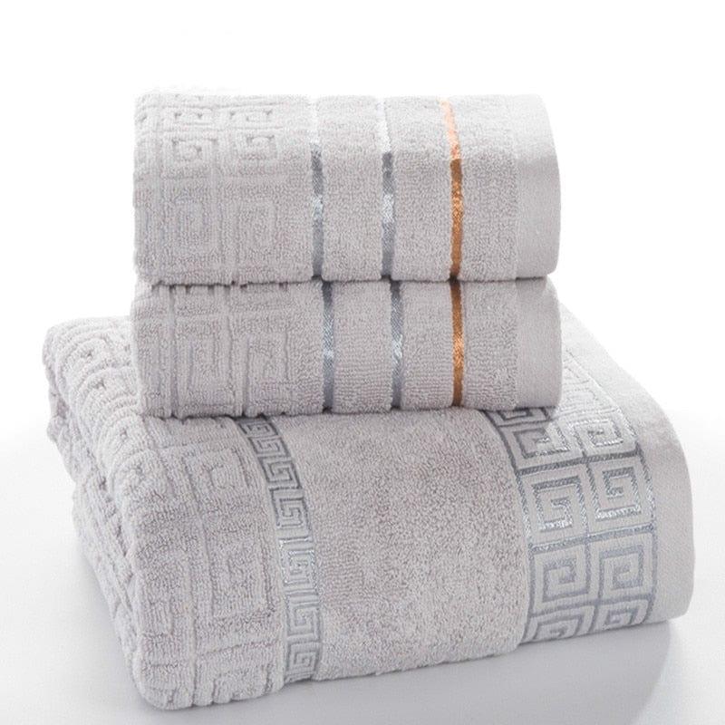 Shop 0 Plaid 100% Cotton Face Hand Bath Towel Set for Adult Bathroom 650g 3pcs/set Towel Sets Freeshipping Mademoiselle Home Decor