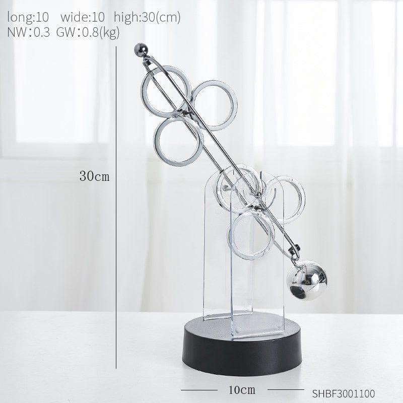 Shop 0 Double three circle Modern Perpetual Motion Machine Newton's Pendulum Physics Teaching Supplies Science Home Decor Creative Office Desk Decor Gifts Mademoiselle Home Decor