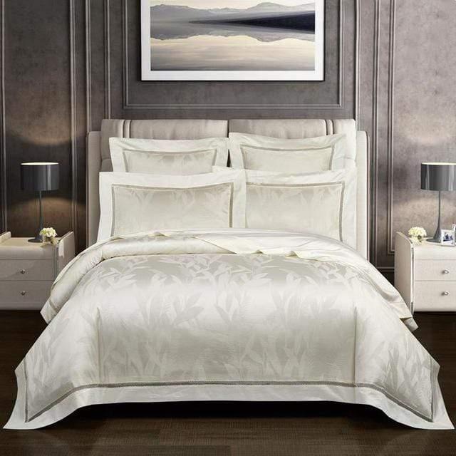 Shop 40601 Cream / Queen (4Pcs) Vienna Egyptian Cotton Duvet Cover Set Mademoiselle Home Decor