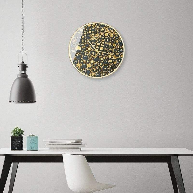 Shop 0 Living Room Gold Wall Clock Creative Nordic Personality Silent Watches Gold Black Unique Gifts Home Decoration Accessories C5T78 Mademoiselle Home Decor