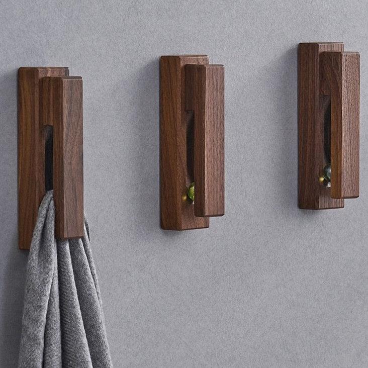 Shop 0 Fypo Towel Hook Bathroom Robe Hook Kitchen Rag Storage Rack Punch-free Wooden Hook Clothes Coat Hook Home Bathroom Accessories Mademoiselle Home Decor