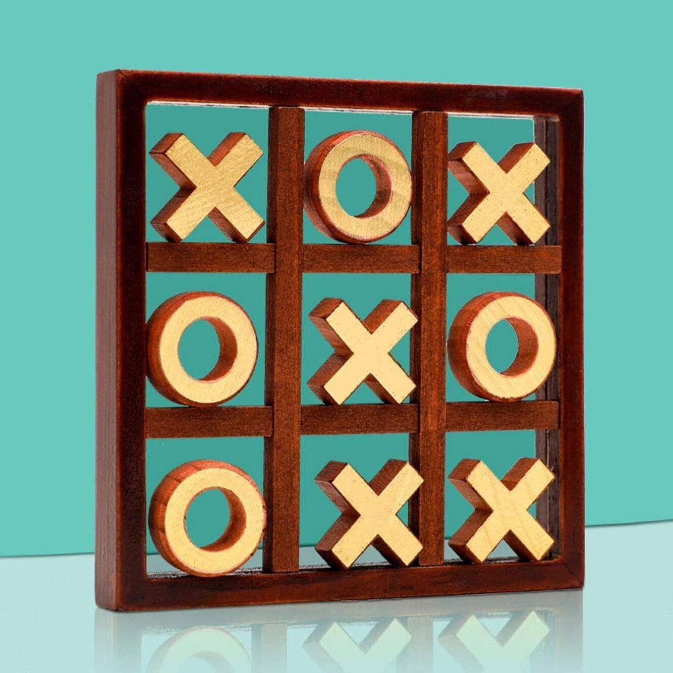 Shop 0 Brown wooden tic tac toe Wooden Tic Tac Toe Mademoiselle Home Decor
