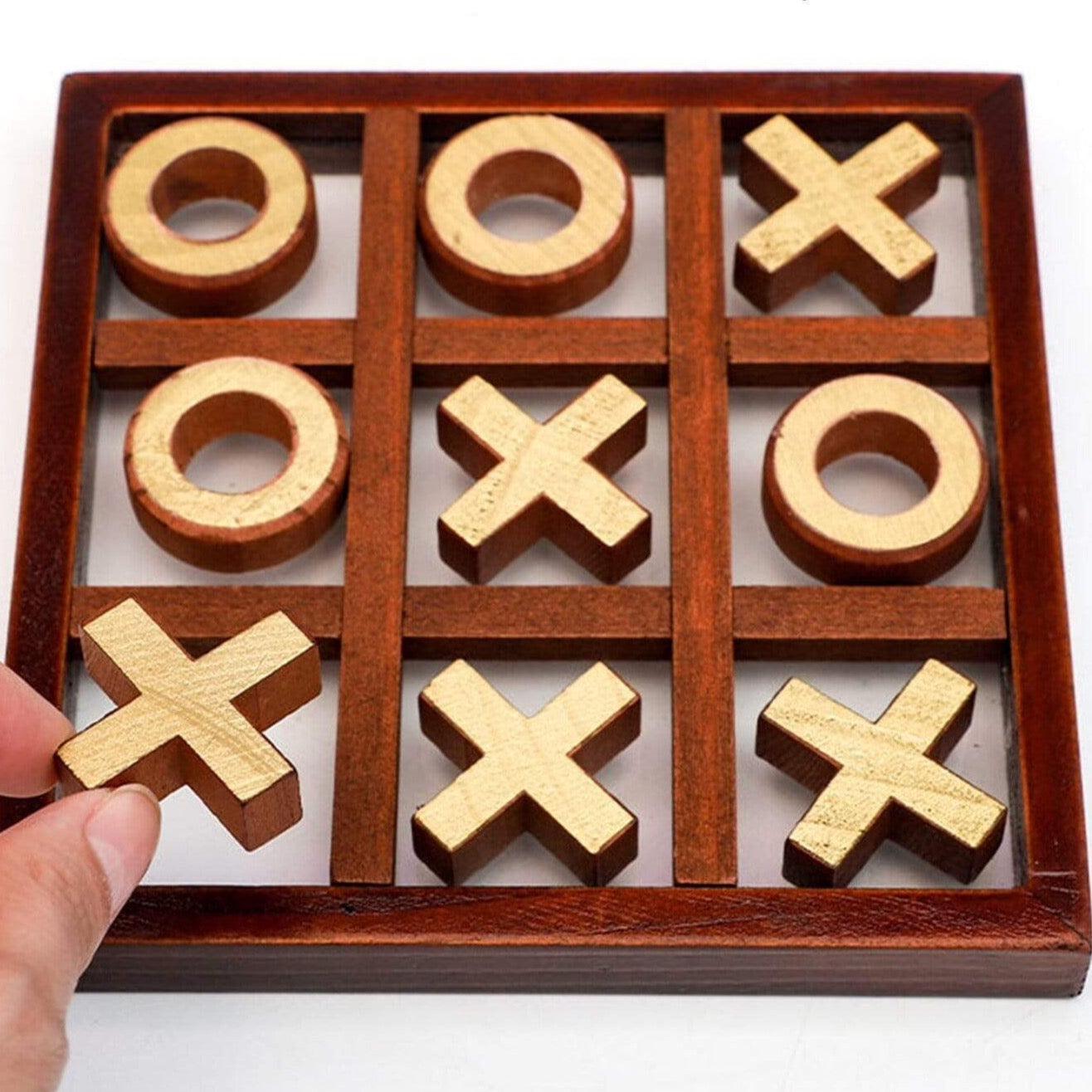 Shop 0 Brown wooden tic tac toe Wooden Tic Tac Toe Mademoiselle Home Decor