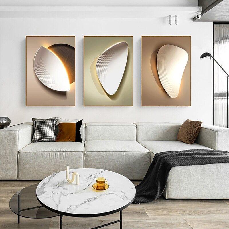 Shop 0 Modern industrial Geometric Canvas Art Painting Posters and Print Abstract Luxury Wall Home decor Poster for Living Room Bedroom Mademoiselle Home Decor