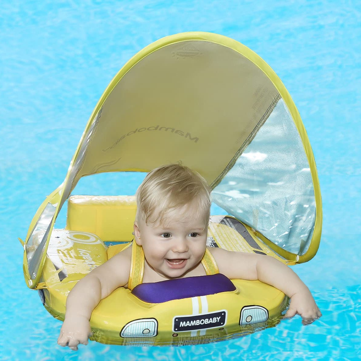 MAMBO™ BABY CAR AIRLESS FLOAT RING WITH UPF50+ CANOPY