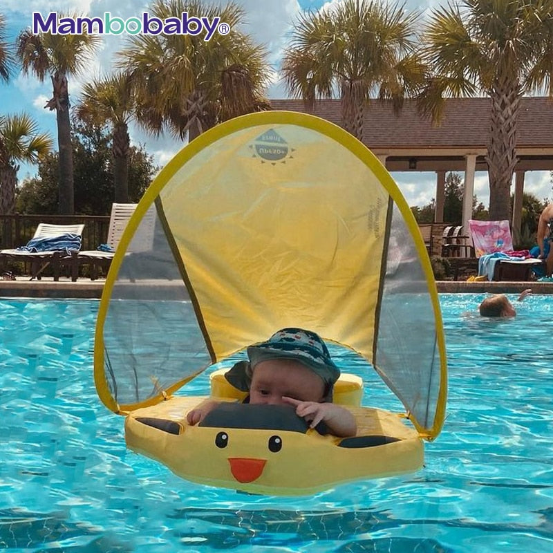MAMBO™ NON-INFLATABLE DUCK UNDERARM FLOAT SWIM TRAINER WITH UPF50+ CANOPY