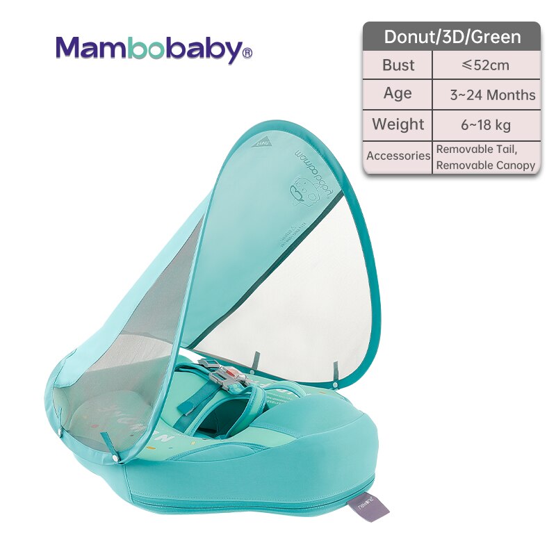 MAMBO™ BABY DONUT AIRLESS FLOAT RING WITH UPF50+ CANOPY