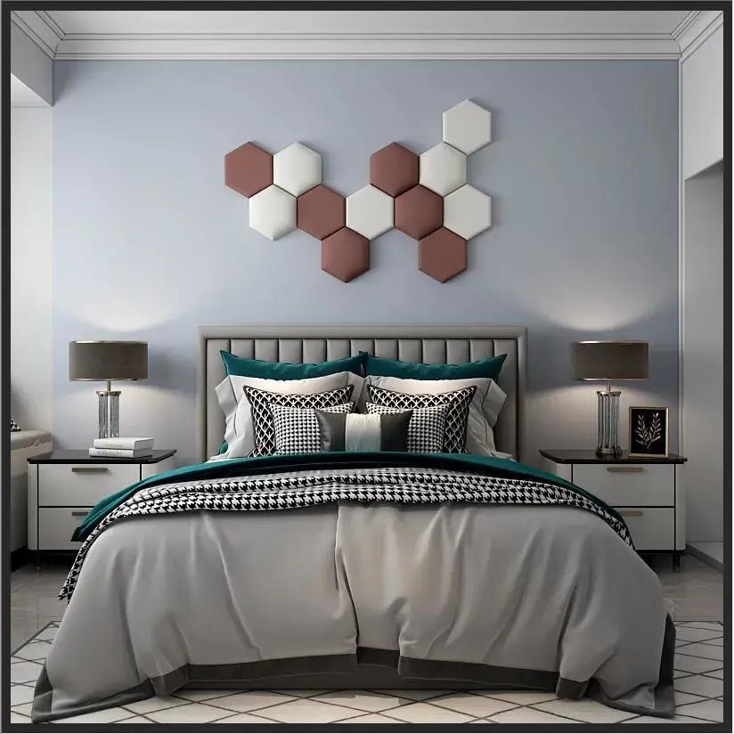 Hexagonal Self Adhesive Headboard