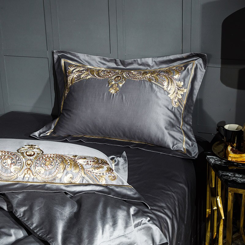 Emeraldo Satin Egyptian Cotton Duvet Cover