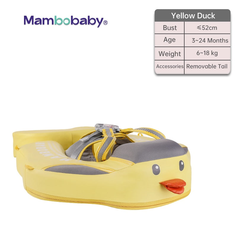 MAMBO™ NON-INFLATABLE DUCK UNDERARM FLOAT SWIM TRAINER WITH UPF50+ CANOPY