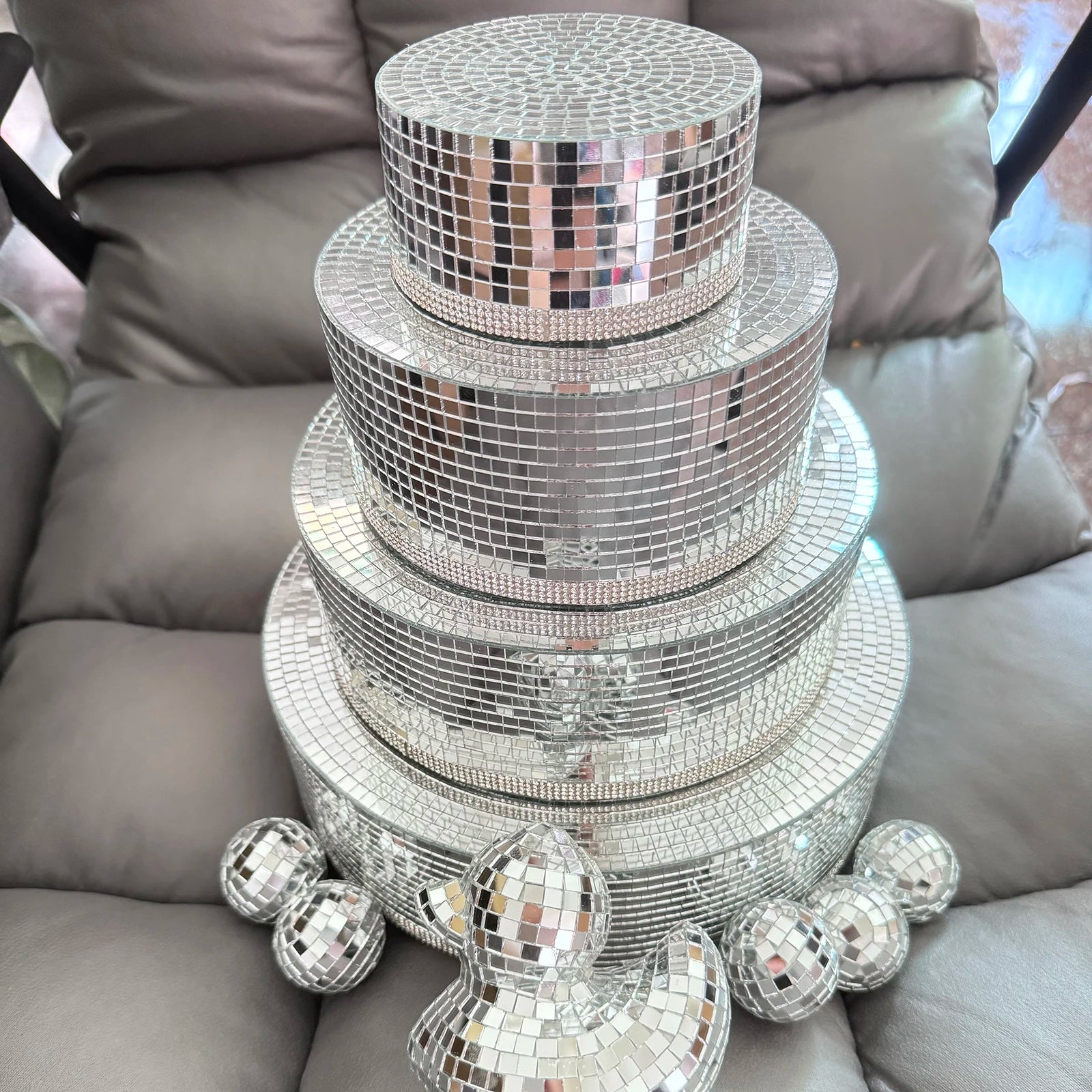 Disco Birthday Cake Decor