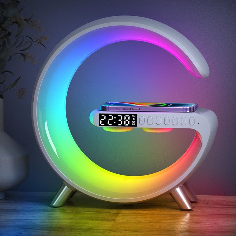 Levi Wireless Charging Alarm & Speaker Lamp