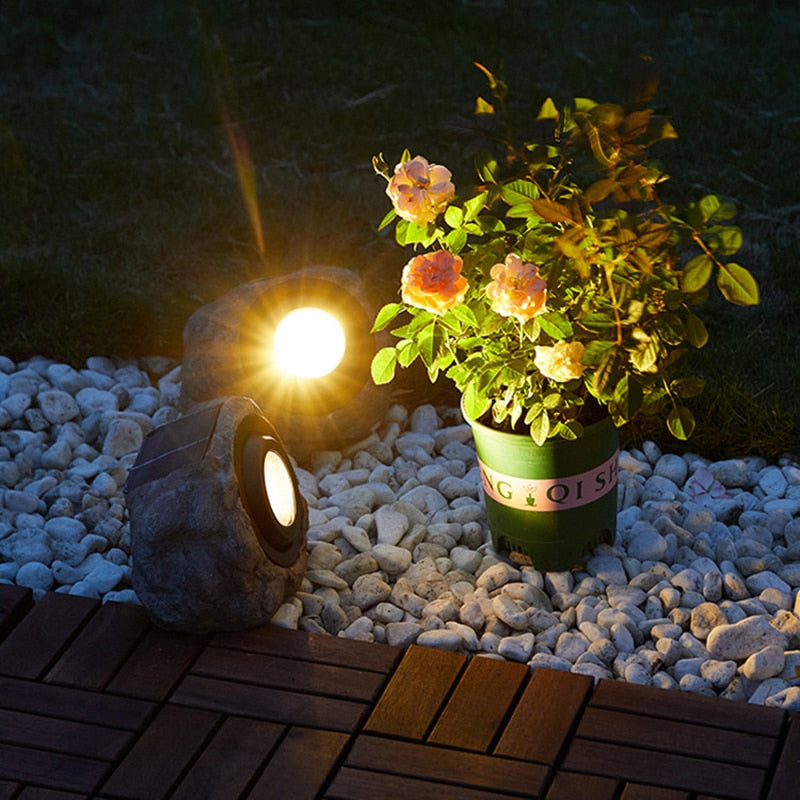 Stone Solar Outdoor Lighting