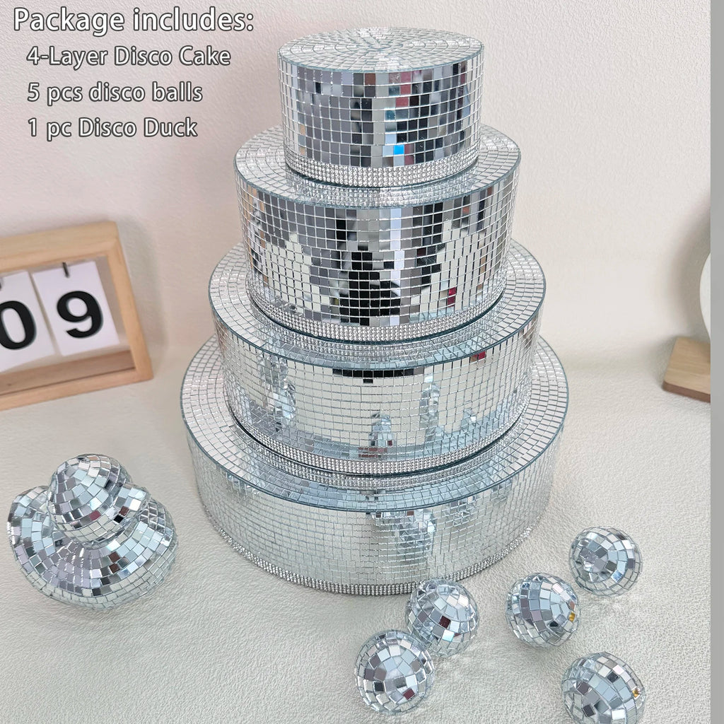 Disco Birthday Cake Decor