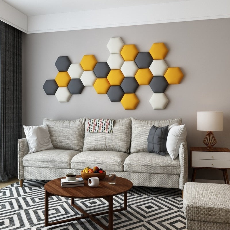 Hexagonal Self Adhesive Headboard