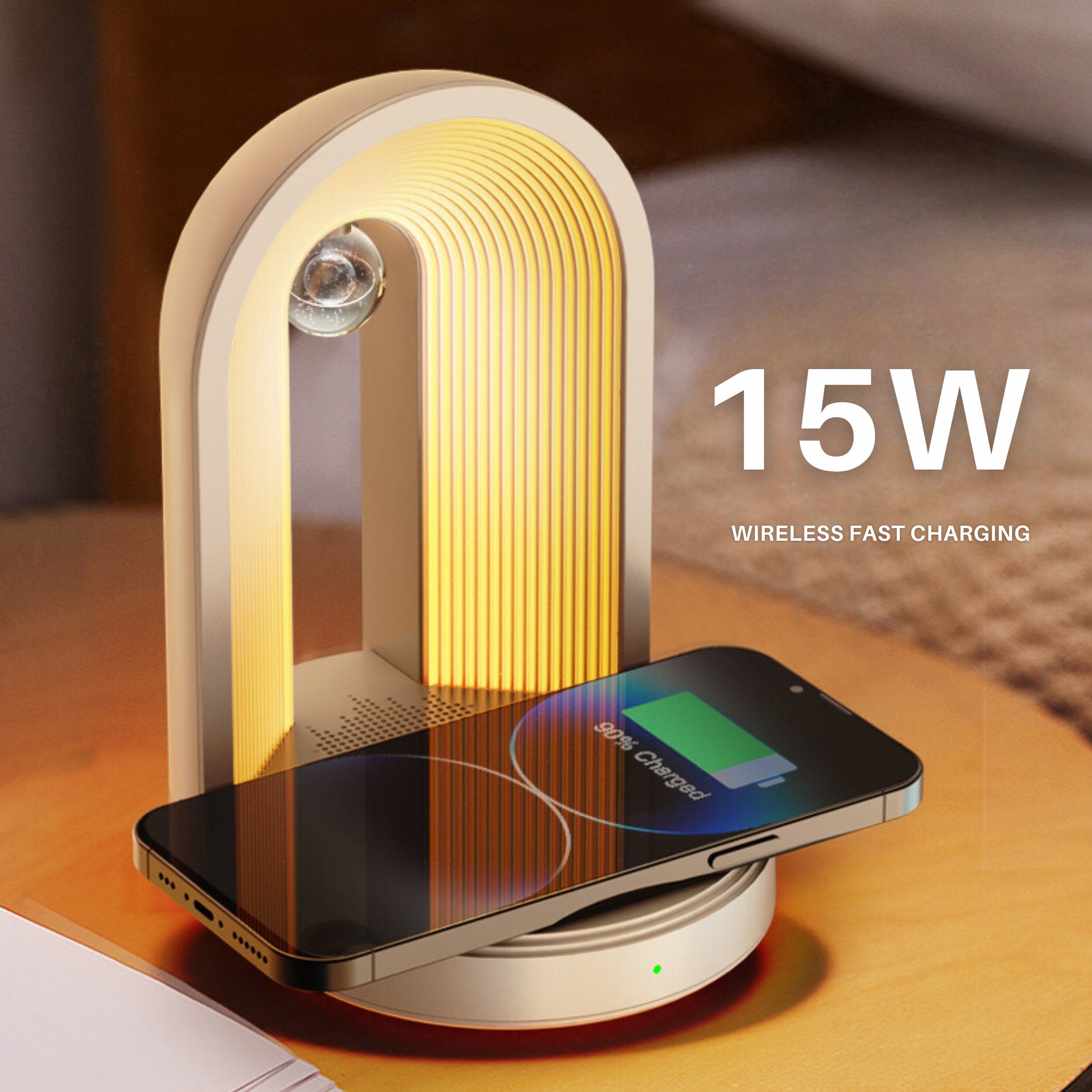 Faraday Wireless Charging Speaker Lamp