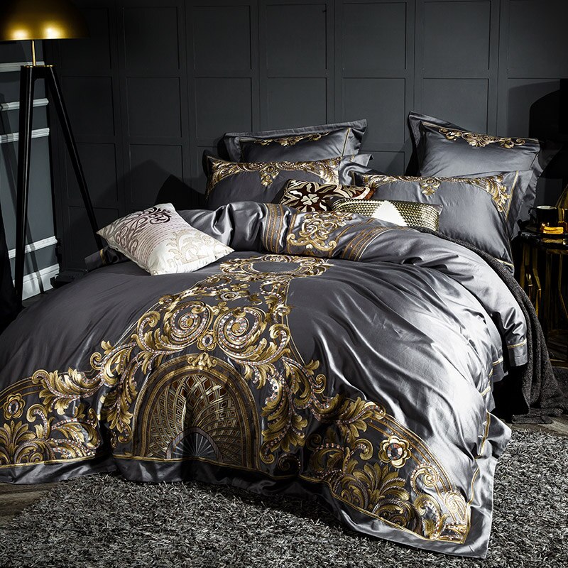 Emeraldo Satin Egyptian Cotton Duvet Cover