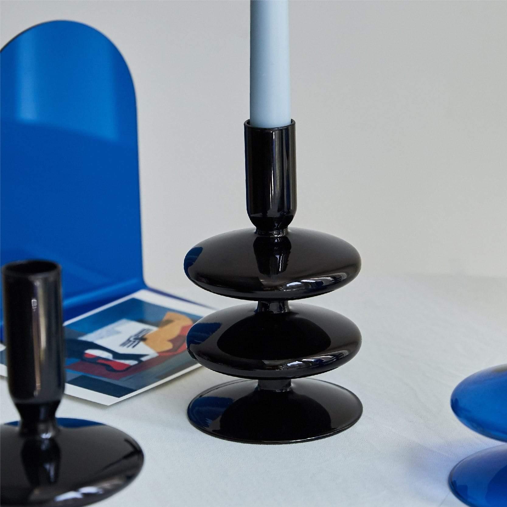 Shop 0 Creative Hydroponic Glass black candlestick glass vase candle stand Desktop Decor Home Decoration Art Nordic Home Mademoiselle Home Decor