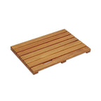 Shop Log Color Spa Solid Teak Bathroom Shower Mat Bathroom Anti-Slip Mat Mademoiselle Home Decor