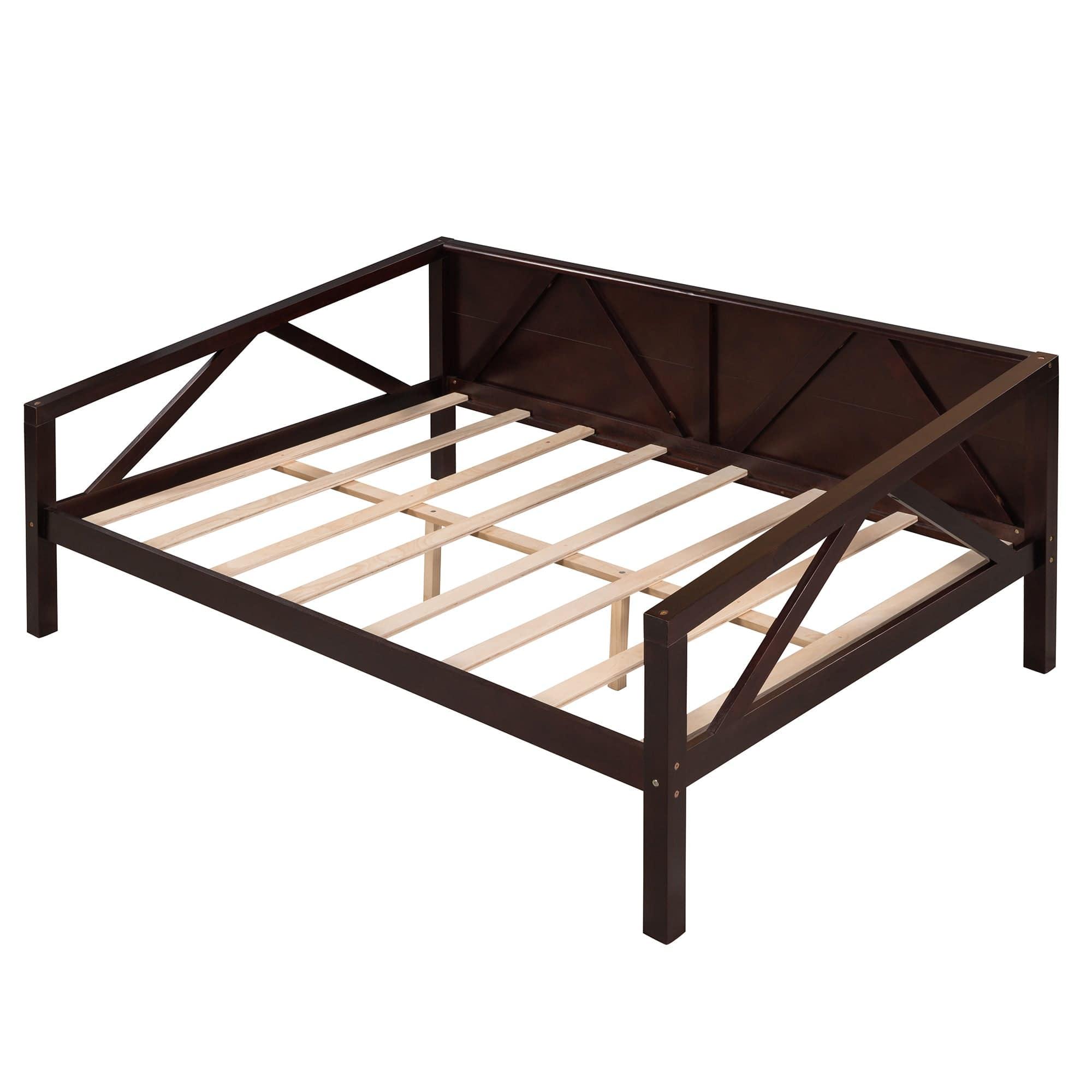 Shop Full size Daybed, Wood Slat Support, Espresso Mademoiselle Home Decor