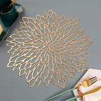 Shop 0 Table Mat Hibiscus Flower Bronzing PVC Placemat Hollow Insulation  Coaster Pads Table Bowl Home Christmas Decor Heat Resistant Mademoiselle Home Decor
