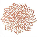 Shop 0 Rose gold Table Mat Hibiscus Flower Bronzing PVC Placemat Hollow Insulation  Coaster Pads Table Bowl Home Christmas Decor Heat Resistant Mademoiselle Home Decor