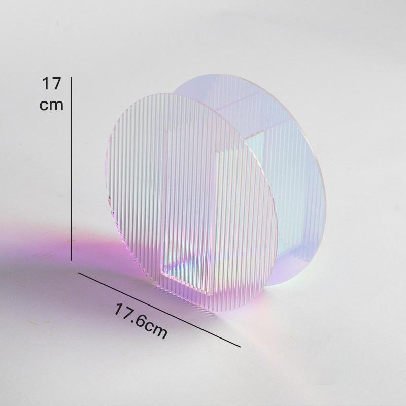 Shop 0 WavedRainbow Circle Nordic Acrylic Creative Vase Flower Container for Living Room Home Decoration Gift  Flower Vases Mademoiselle Home Decor