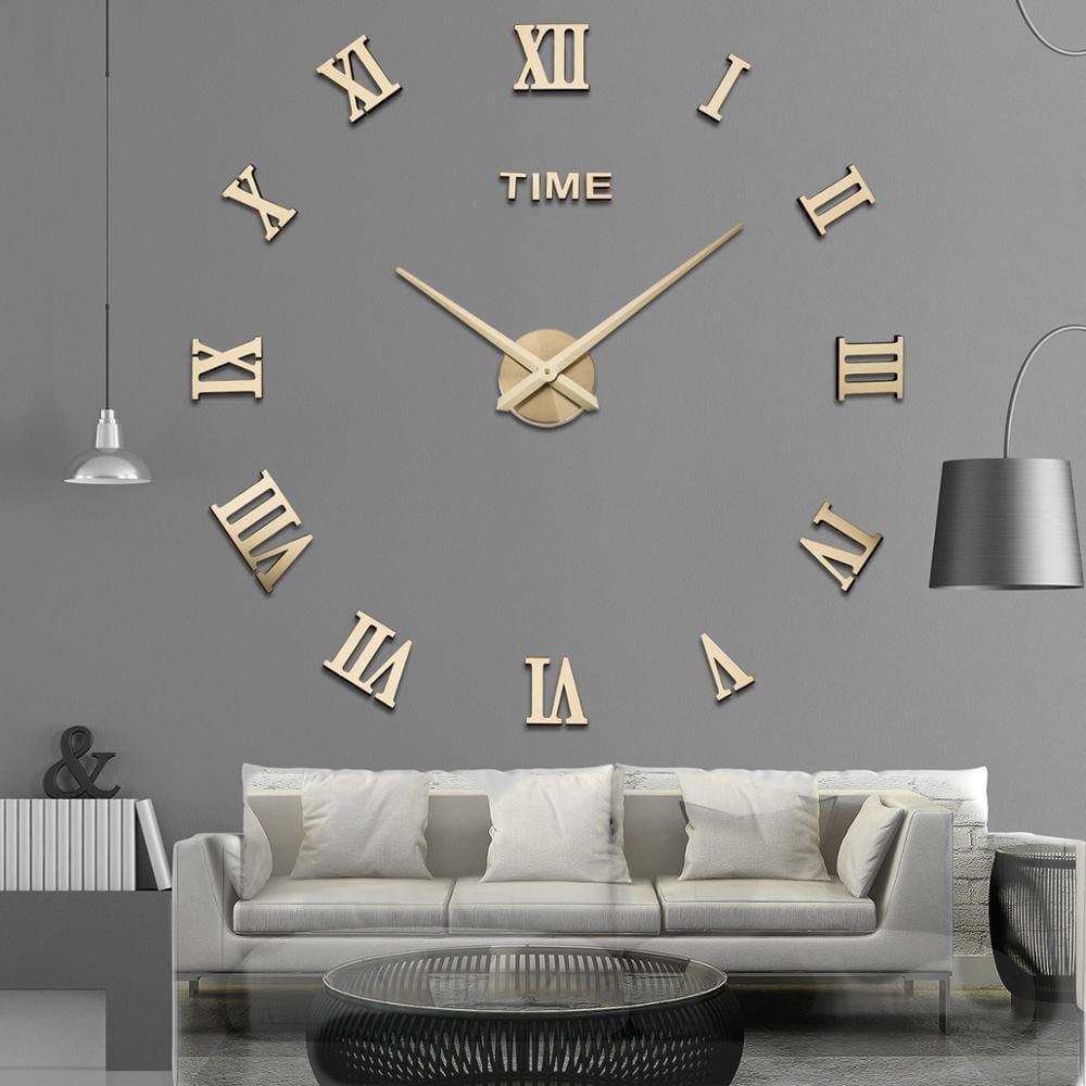 Shop 0 Special Offer 3d Big Acrylic Mirror Wall Clock Diy Quartz Watch Still Life Clocks Modern Home Decoration Living Room Stickers Mademoiselle Home Decor