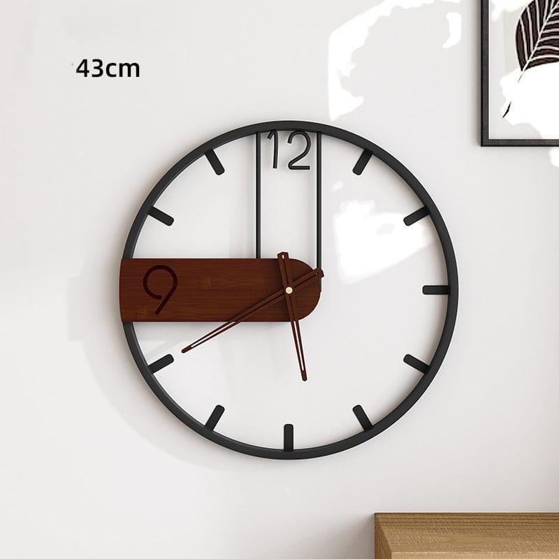 Shop 0 A S (43cm) / China Nordic Style Wall Clock Wrought Iron Hot Selling Living Room Wall Clock Simple Retro Wall Simple Clock Creative Wall Clock Mademoiselle Home Decor