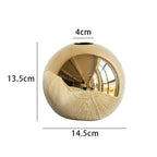 Shop 0 Ball Flower Vase L Golden Electroplated Ceramic Ball Flower Vase Modern Art Pot for Interior Home Living Room Office Table Desk Decoration Gifts Mademoiselle Home Decor