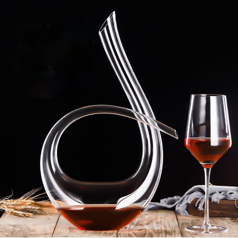 Shop 0 1200ML 1 Crystal High Grade 1500ml Spiral 6-shaped Wine Decanter Gift Box Harp Swan Decanter Creative Wine Separator Mademoiselle Home Decor