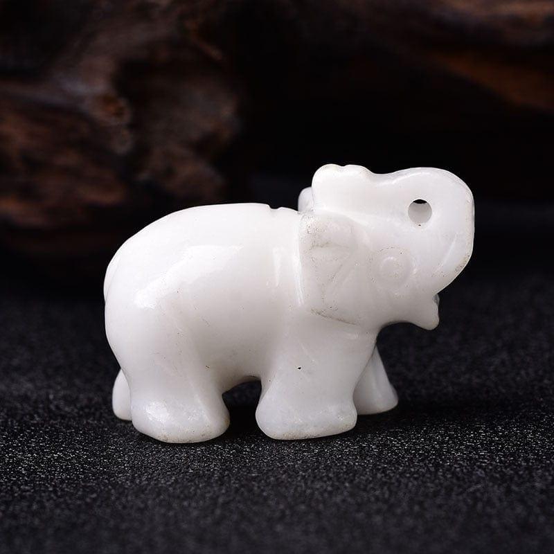 Shop 0 White Jade 1PC Natural Crystal Rose Quartz Elephant Amethyst Obsidian Animals Stone Crafts Small Decoration Home Decor Christmas Present Mademoiselle Home Decor