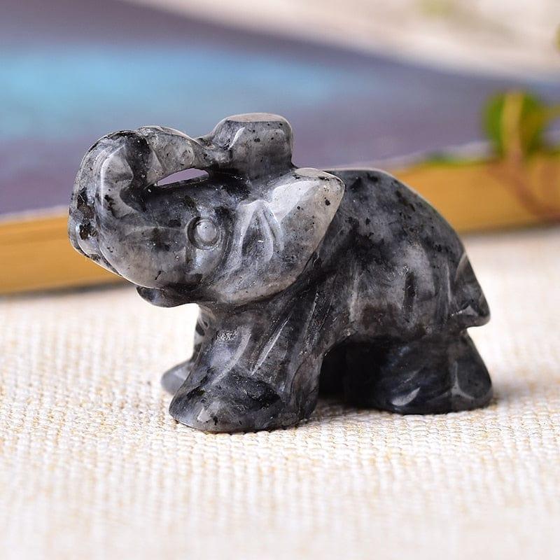 Shop 0 Black Labradorite 1PC Natural Crystal Rose Quartz Elephant Amethyst Obsidian Animals Stone Crafts Small Decoration Home Decor Christmas Present Mademoiselle Home Decor