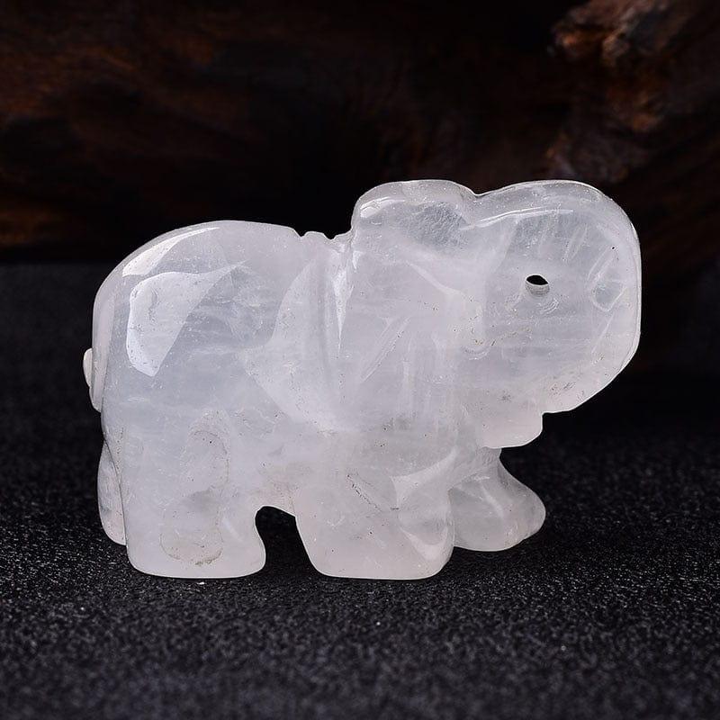 Shop 0 Rock Crystal Quartz 1PC Natural Crystal Rose Quartz Elephant Amethyst Obsidian Animals Stone Crafts Small Decoration Home Decor Christmas Present Mademoiselle Home Decor