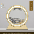 Shop 0 Gold--Grey 29CM 3D Hourglass LED Lamp Quicksand Moving Rotating Art Sand Scene Dynamic Living Room Decoration Accessories Modern Home Decor Gift Mademoiselle Home Decor