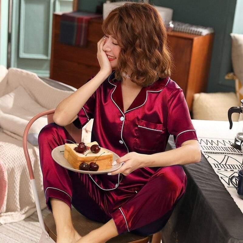 Shop 200001904 Red / S Amano Pjs Set Mademoiselle Home Decor
