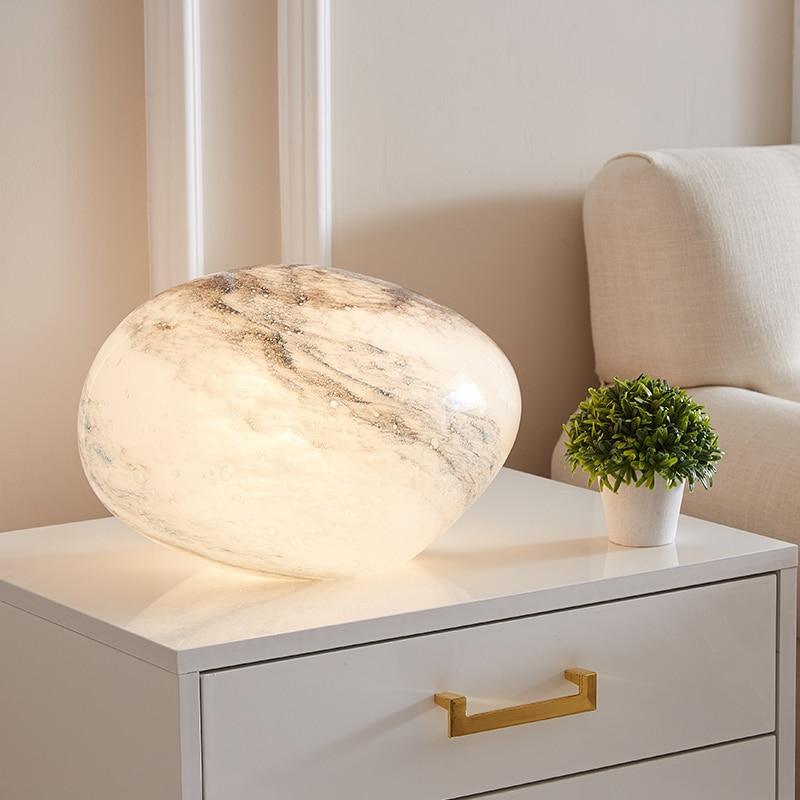 Shop 0 Modern Table Lamp Nordic Glass Dinosaur Eggs Table Lamp For Living Room Bedroom Study Desk Decor Light E27 Night Bedside Lamp Mademoiselle Home Decor