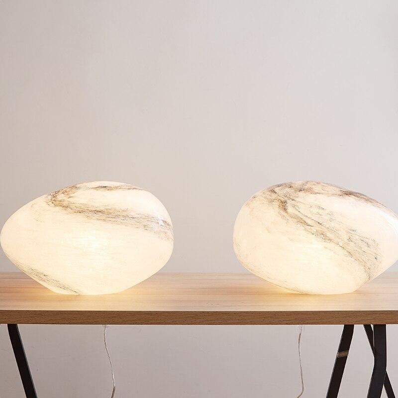 Shop 0 Modern Table Lamp Nordic Glass Dinosaur Eggs Table Lamp For Living Room Bedroom Study Desk Decor Light E27 Night Bedside Lamp Mademoiselle Home Decor