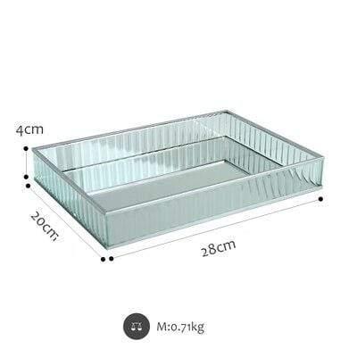 Shop 0 Silver large / Rectangular Amaranta Organiser Tray Mademoiselle Home Decor