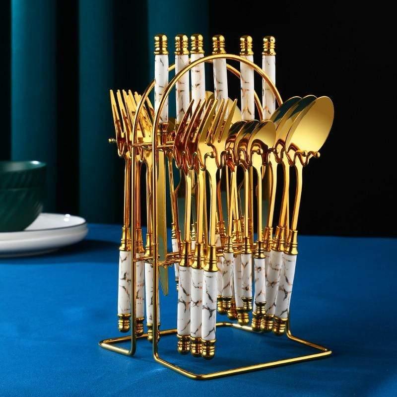 Shop 100003310 White 24pcs Amora Cutlery Set Mademoiselle Home Decor