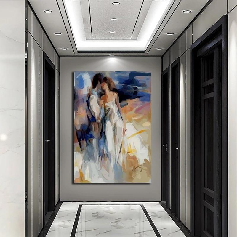 Shop 0 Abstract Lover Kiss Oil Painting Printed on Modern Portrait Poster And Prints Canvas Painting for Wall Art Picture Home Posters Mademoiselle Home Decor