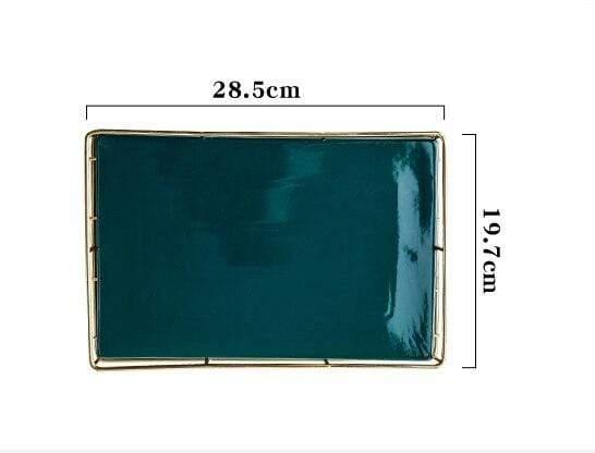 Shop 0 Green rectangular (1) Anemone Organiser Tray Mademoiselle Home Decor