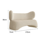 Shop 0 210X74X86CM Light luxury lounge Nordic sofa chair Modern contracted special-shaped combination sofa Cashmere designer reception sofa Mademoiselle Home Decor