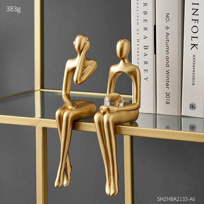 Shop 0 Modern Resin Family Figurines Home Decoration Accessories Souvenir Statue Creative Bookshelf Office Desk Decor Birthday Gifts Mademoiselle Home Decor